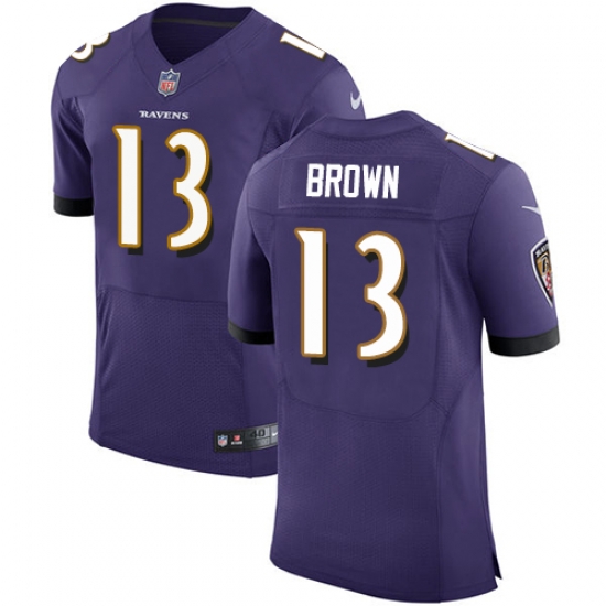 Nike Ravens #13 John Brown Purple Team Color Mens Stitched NFL Vapor Untouchable Elite Jersey Nike Ravens #13 John Brown Purple Team Color Mens Stitched NFL Vapor Untouchable Elite Jersey