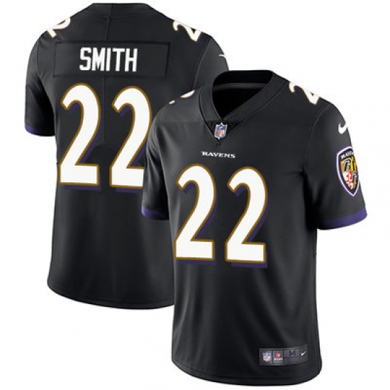 Nike Ravens #22 Jimmy Smith Black Alternate Mens Stitched NFL Vapor Untouchable Limited Jersey Nike Ravens #22 Jimmy Smith Black Alternate Mens Stitched NFL Vapor Untouchable Limited Jersey