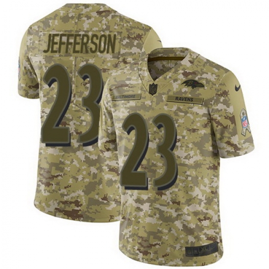 Nike Ravens #23 Tony Jefferson Camo Mens Stitched NFL Limited 2018 Salute To Service Jersey Nike Ravens #23 Tony Jefferson Camo Mens Stitched NFL Limited 2018 Salute To Service Jersey