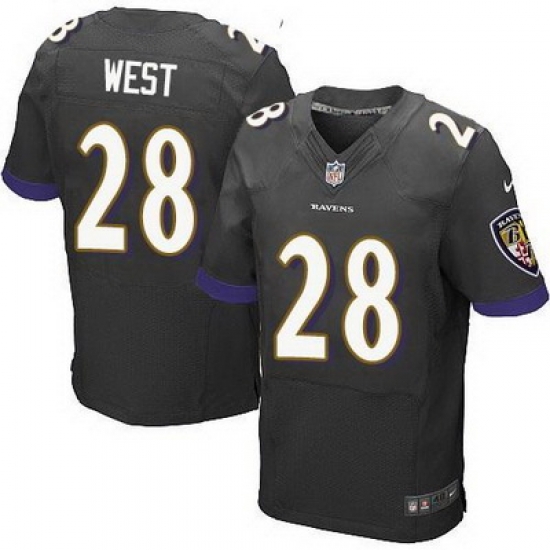 Nike Ravens #28 Terrance West Black Alternate Mens Stitched NFL New Elite Jersey Nike Ravens #28 Terrance West Black Alternate Mens Stitched NFL New Elite Jersey