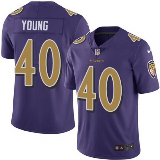 Nike Ravens 40 Kenny Young Purple Color Rush Limited Jersey Nike Ravens 40 Kenny Young Purple Color Rush Limited Jersey