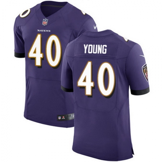 Nike Ravens #40 Kenny Young Purple Team Color Mens Stitched NFL Vapor Untouchable Elite Jersey Nike Ravens #40 Kenny Young Purple Team Color Mens Stitched NFL Vapor Untouchable Elite Jersey