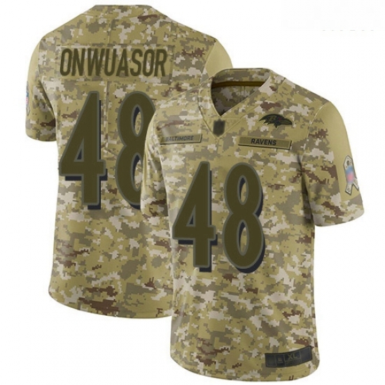 Ravens 48 Patrick Onwuasor Camo Men Stitched Football Limited 2018 Salute To Service Jersey Ravens 48 Patrick Onwuasor Camo Men Stitched Football Limited 2018 Salute To Service Jersey