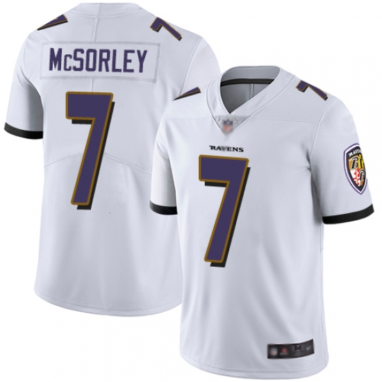 Ravens 7 Trace McSorley White Men Stitched Football Vapor Untouchable Limited Jersey Ravens 7 Trace McSorley White Men Stitched Football Vapor Untouchable Limited Jersey