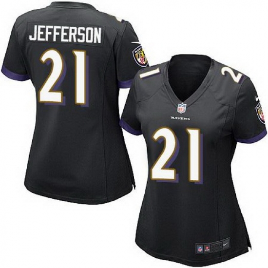 Nike Ravens #21 Tony Jefferson Black Alternate Womens Stitched NFL New Elite Jersey Nike Ravens #21 Tony Jefferson Black Alternate Womens Stitched NFL New Elite Jersey