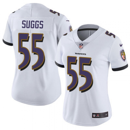 Nike Ravens #55 Terrell Suggs White Womens Stitched NFL Vapor Untouchable Limited Jersey Nike Ravens #55 Terrell Suggs White Womens Stitched NFL Vapor Untouchable Limited Jersey