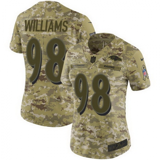 Nike Ravens 98 Brandon Williams Camo Womens Stitched NFL Limited 2018 Salute to Service Jersey Nike Ravens 98 Brandon Williams Camo Womens Stitched NFL Limited 2018 Salute to Service Jersey