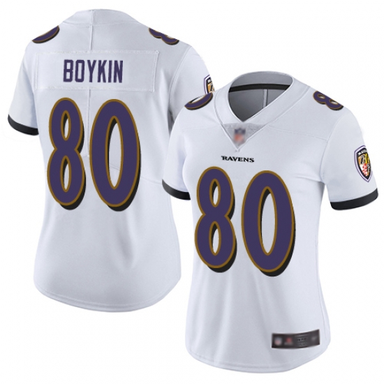 Ravens 80 Miles Boykin White Women Stitched Football Vapor Untouchable Limited Jersey Ravens 80 Miles Boykin White Women Stitched Football Vapor Untouchable Limited Jersey