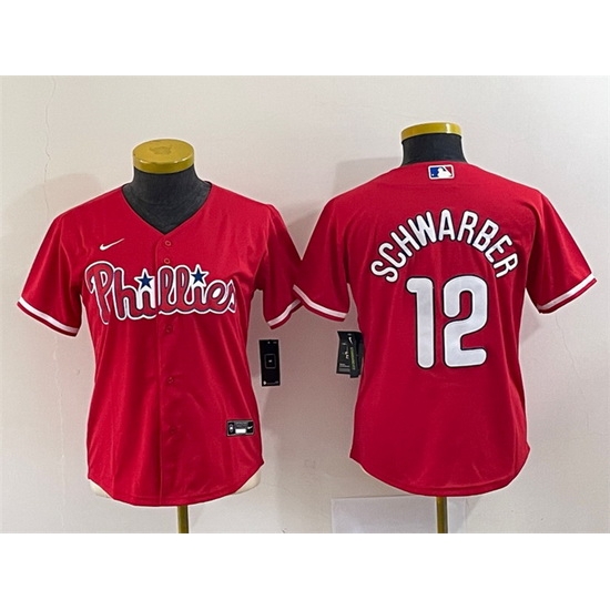 Women Philadelphia Phillies 12 Kyle Schwarber Red Stitched Baseball Jersey Run Small Women Philadelphia Phillies 12 Kyle Schwarber Red Stitched Baseball Jersey Run Small