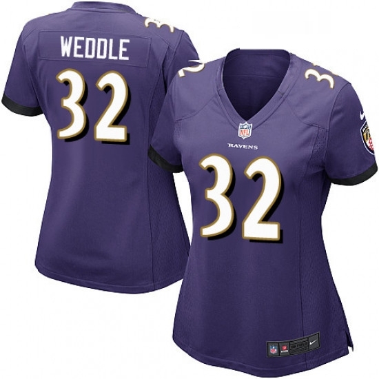Womens Nike Baltimore Ravens 32 Eric Weddle Game Purple Team Color NFL Jersey Womens Nike Baltimore Ravens 32 Eric Weddle Game Purple Team Color NFL Jersey
