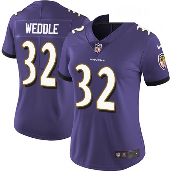 Womens Nike Baltimore Ravens 32 Eric Weddle Purple Team Color Vapor Untouchable Limited Player NFL Jersey Womens Nike Baltimore Ravens 32 Eric Weddle Purple Team Color Vapor Untouchable Limited Player NFL Jersey