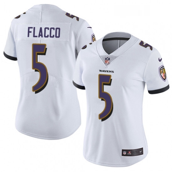 Womens Nike Baltimore Ravens 5 Joe Flacco Elite White NFL Jersey Womens Nike Baltimore Ravens 5 Joe Flacco Elite White NFL Jersey