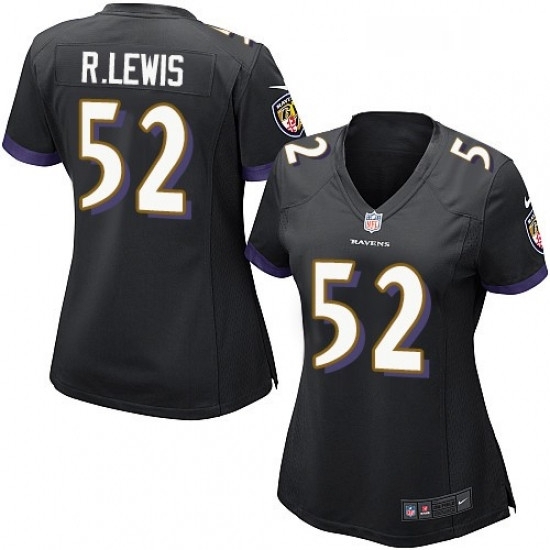Womens Nike Baltimore Ravens 52 Ray Lewis Game Black Alternate NFL Jersey Womens Nike Baltimore Ravens 52 Ray Lewis Game Black Alternate NFL Jersey