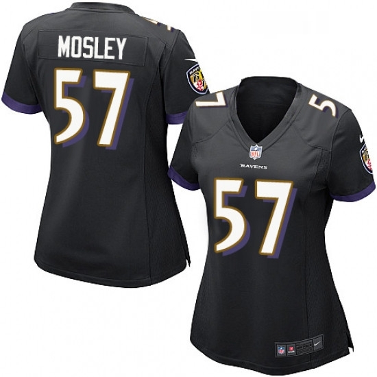 Womens Nike Baltimore Ravens 57 CJ Mosley Game Black Alternate NFL Jersey Womens Nike Baltimore Ravens 57 CJ Mosley Game Black Alternate NFL Jersey