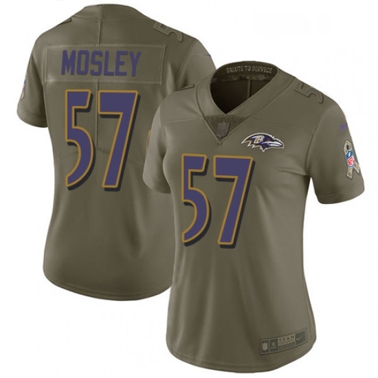 Womens Nike Baltimore Ravens 57 CJ Mosley Limited Olive 2017 Salute to Service NFL Jersey Womens Nike Baltimore Ravens 57 CJ Mosley Limited Olive 2017 Salute to Service NFL Jersey