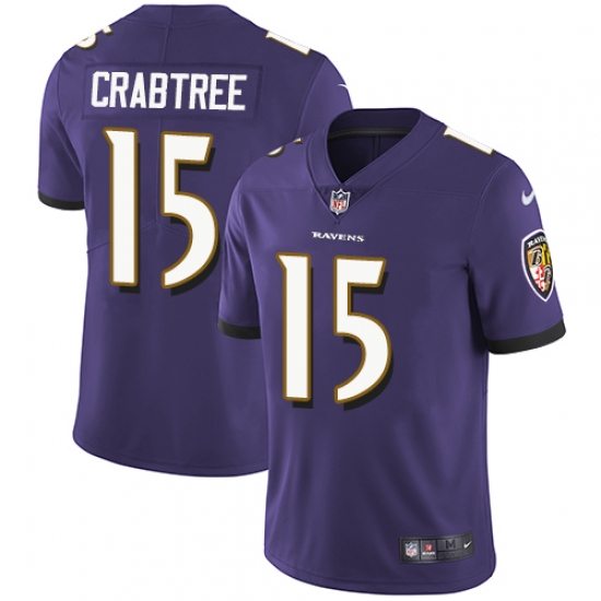 Nike Ravens #15 Michael Crabtree Purple Team Color Youth Stitched NFL Vapor Untouchable Limited Jersey Nike Ravens #15 Michael Crabtree Purple Team Color Youth Stitched NFL Vapor Untouchable Limited Jersey