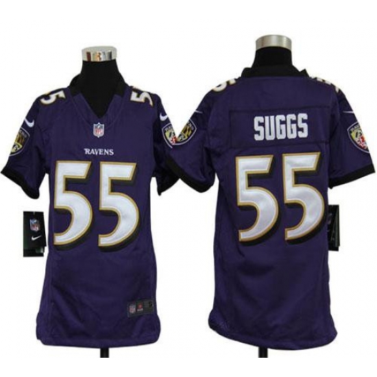 Nike Ravens #55 Terrell Suggs Purple Team Color Youth Stitched NFL Elite Jersey Nike Ravens #55 Terrell Suggs Purple Team Color Youth Stitched NFL Elite Jersey