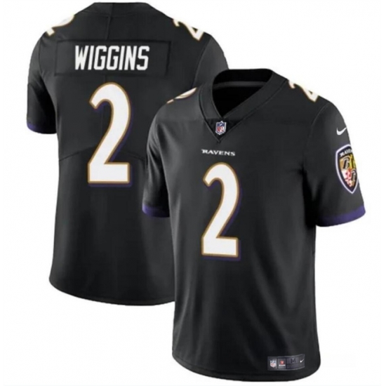 Youth Baltimore Ravens 2 Nate Wiggins Black 2024 Draft Vapor Limited Football Jersey Youth Baltimore Ravens 2 Nate Wiggins Black 2024 Draft Vapor Limited Football Jersey