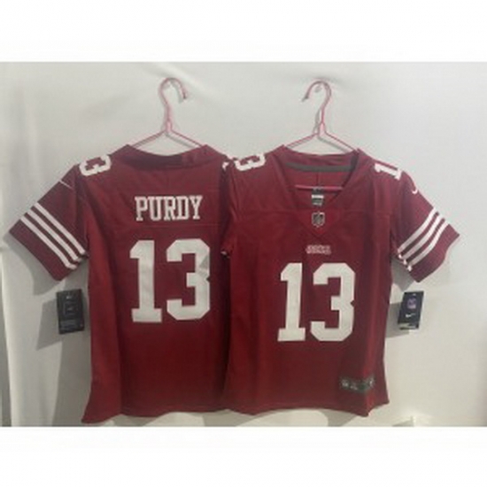 Youth Nike 49ers 13 Brock Purdy Red Vapor Limited Jersey Youth Nike 49ers 13 Brock Purdy Red Vapor Limited Jersey