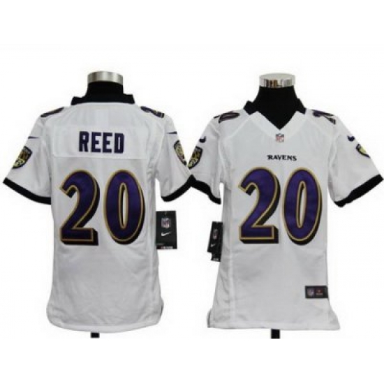 Youth Nike Baltimore Ravens #20 Ed Reed White Nike NFL Jerseys Youth Nike Baltimore Ravens #20 Ed Reed White Nike NFL Jerseys