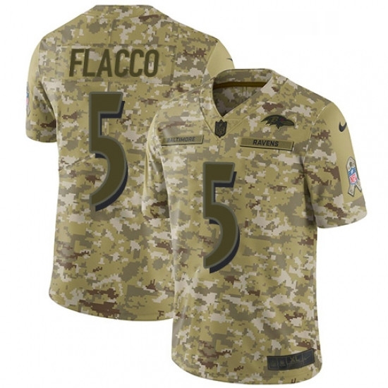 Youth Nike Baltimore Ravens 5 Joe Flacco Limited Camo 2018 Salute to Service NFL Jersey Youth Nike Baltimore Ravens 5 Joe Flacco Limited Camo 2018 Salute to Service NFL Jersey