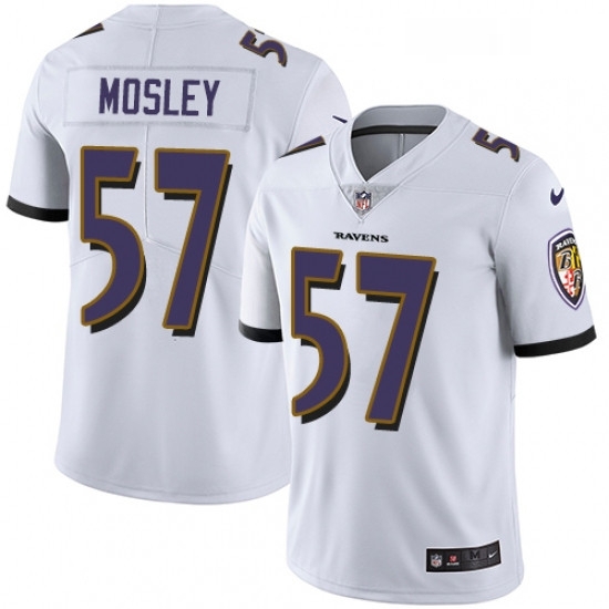 Youth Nike Baltimore Ravens 57 CJ Mosley White Vapor Untouchable Limited Player NFL Jersey Youth Nike Baltimore Ravens 57 CJ Mosley White Vapor Untouchable Limited Player NFL Jersey