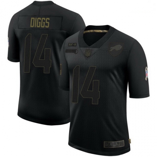 Men Buffalo Bills 14 Stefon Diggs Black Limited 2020 Salute To Service Jersey Men Buffalo Bills 14 Stefon Diggs Black Limited 2020 Salute To Service Jersey