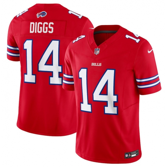 Men Buffalo Bills 14 Stefon Diggs Red 2023 F U S E Vapor Untouchable Limited Stitched Jersey Men Buffalo Bills 14 Stefon Diggs Red 2023 F U S E Vapor Untouchable Limited Stitched Jersey