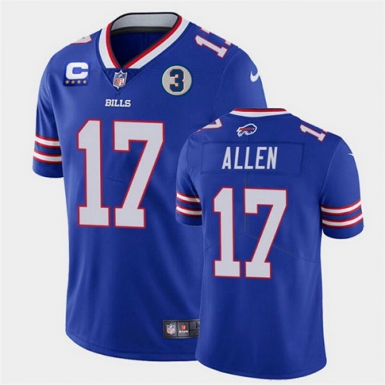 Men Buffalo Bills 17 Josh Allen 2022 Royal With 4 Star C Patch And NO 3 Patch Vapor Untouchable Limited Stitched Jersey Men Buffalo Bills 17 Josh Allen 2022 Royal With 4 Star C Patch And NO 3 Patch Vapor Untouchable Limited Stitched Jersey