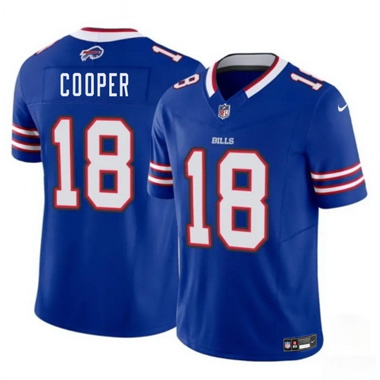 Men Buffalo Bills 18 Amari Cooper Royal 2024 F U S E Vapor Untouchable Limited Stitched Football Jersey Men Buffalo Bills 18 Amari Cooper Royal 2024 F U S E Vapor Untouchable Limited Stitched Football Jersey