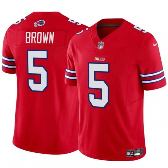 Men Buffalo Bills 5 Anthony Brown Red 2024 F U S E Vapor Untouchable Limited Stitched Football Jersey Men Buffalo Bills 5 Anthony Brown Red 2024 F U S E Vapor Untouchable Limited Stitched Football Jersey