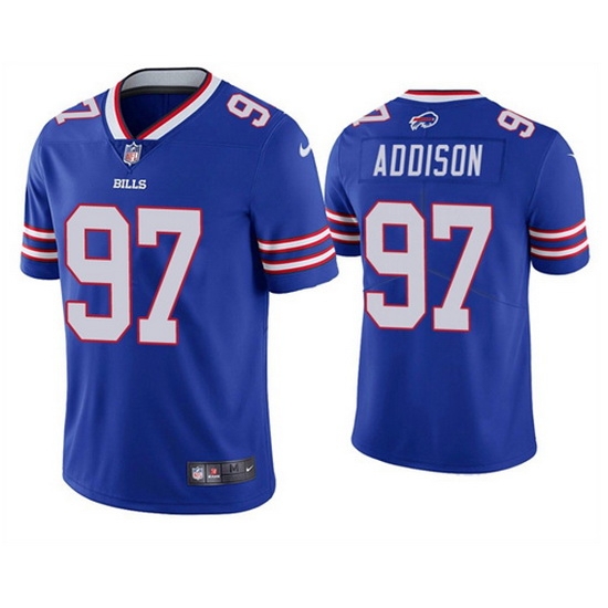 Men Buffalo Bills 97 Mario Addison Blue Vapor Untouchable Limited Stitched Jersey Men Buffalo Bills 97 Mario Addison Blue Vapor Untouchable Limited Stitched Jersey