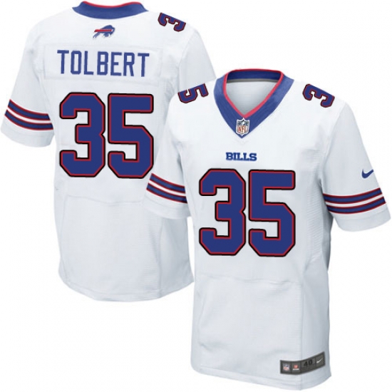 Mens NFL Buffalo Bills Nike 35 Mike Tolbert Elite White Jersey Mens NFL Buffalo Bills Nike 35 Mike Tolbert Elite White Jersey
