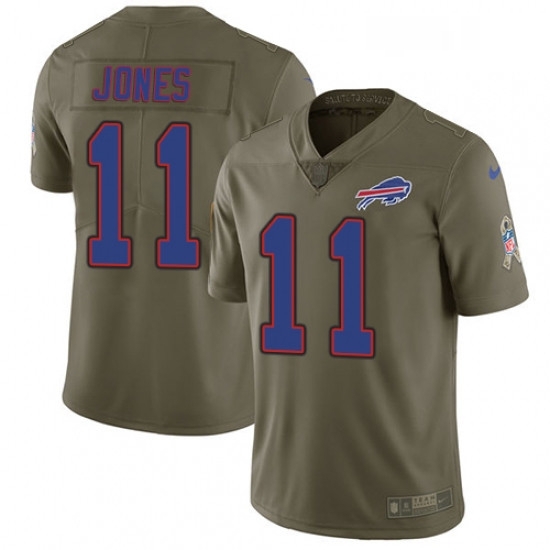 Mens Nike Buffalo Bills 11 Zay Jones Limited Olive 2017 Salute to Service NFL Jersey Mens Nike Buffalo Bills 11 Zay Jones Limited Olive 2017 Salute to Service NFL Jersey