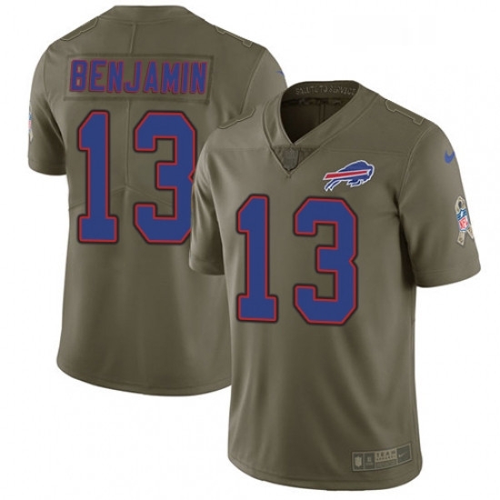 Mens Nike Buffalo Bills 13 Kelvin Benjamin Limited Olive 2017 Salute to Service NFL Jersey Mens Nike Buffalo Bills 13 Kelvin Benjamin Limited Olive 2017 Salute to Service NFL Jersey