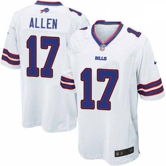 Mens Nike Buffalo Bills 17 Josh Allen Game White NFL Jersey Mens Nike Buffalo Bills 17 Josh Allen Game White NFL Jersey