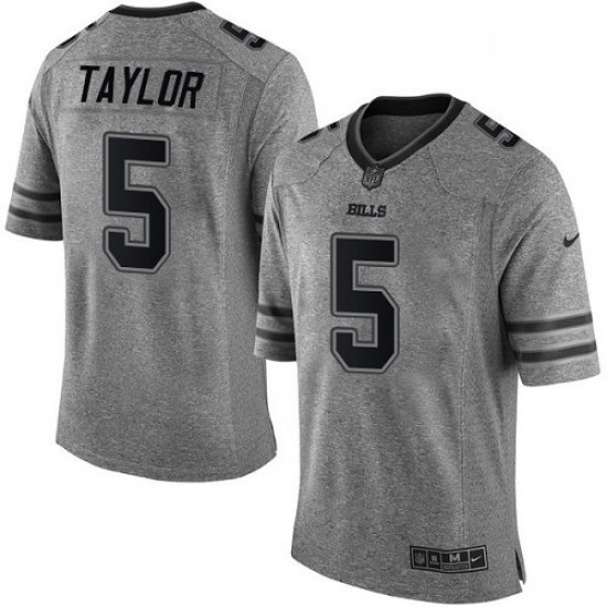 Mens Nike Buffalo Bills 5 Tyrod Taylor Limited Gray Gridiron NFL Jersey Mens Nike Buffalo Bills 5 Tyrod Taylor Limited Gray Gridiron NFL Jersey