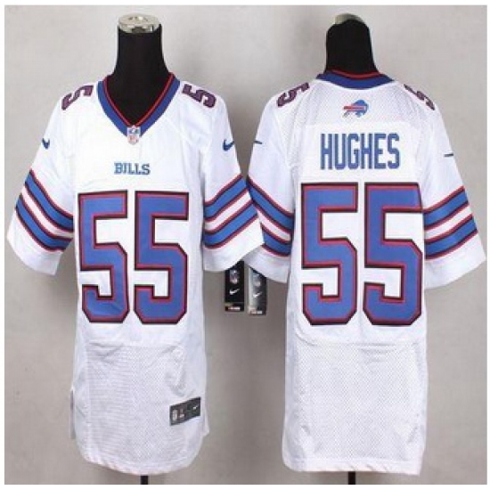 New Buffalo Bills #55 Jerry Hughes White Men Stitched NFL New Elite Jersey New Buffalo Bills #55 Jerry Hughes White Men Stitched NFL New Elite Jersey
