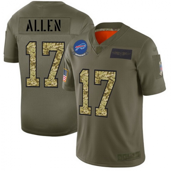 Nike Bills 17 Josh Allen Olive Camo Men Stitched Football Limited 2019 Salute To Service Jersey Nike Bills 17 Josh Allen Olive Camo Men Stitched Football Limited 2019 Salute To Service Jersey