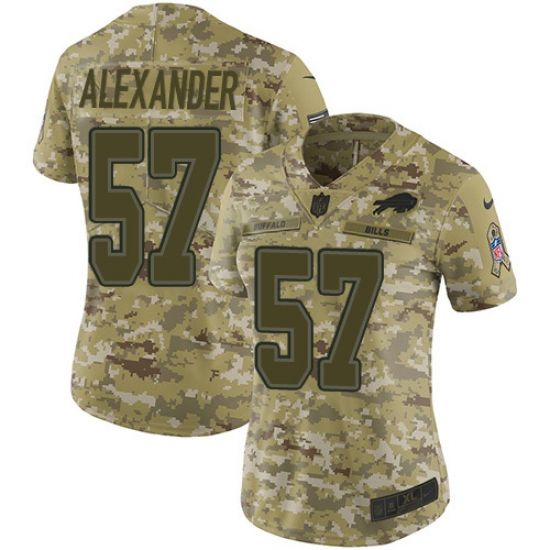 Nike Bills #57 Lorenzo Alexander Camo Women Stitched NFL Limited 2018 Salute to Service Jersey Nike Bills #57 Lorenzo Alexander Camo Women Stitched NFL Limited 2018 Salute to Service Jersey