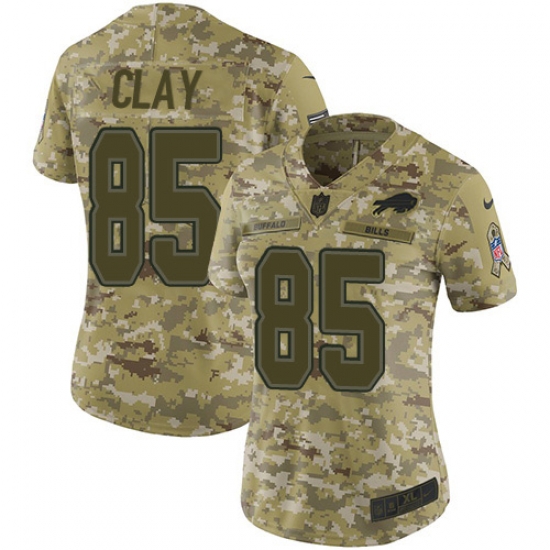 Nike Bills #85 Charles Clay Camo Women Stitched NFL Limited 2018 Salute to Service Jersey Nike Bills #85 Charles Clay Camo Women Stitched NFL Limited 2018 Salute to Service Jersey