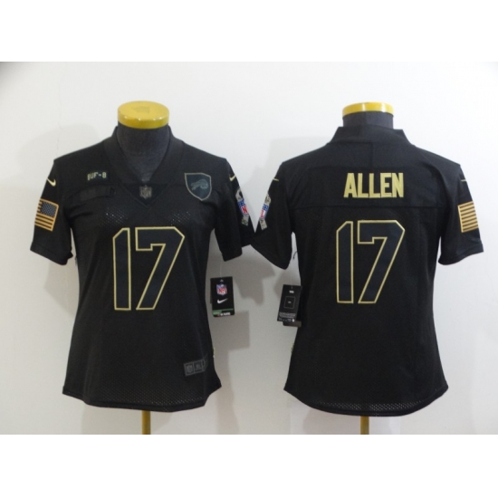 Women Nike Buffalo Bills 17 Josh Allen Black Women 2020 Salute To Service Limited Jersey Women Nike Buffalo Bills 17 Josh Allen Black Women 2020 Salute To Service Limited Jersey
