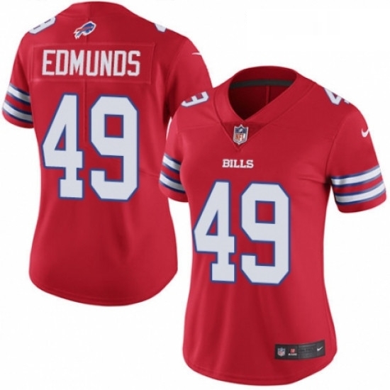 Womens Nike Buffalo Bills 49 Tremaine Edmunds Limited Red Rush Vapor Untouchable NFL Jersey Womens Nike Buffalo Bills 49 Tremaine Edmunds Limited Red Rush Vapor Untouchable NFL Jersey
