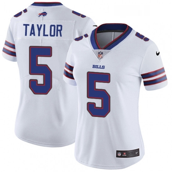 Womens Nike Buffalo Bills 5 Tyrod Taylor White Vapor Untouchable Limited Player NFL Jersey Womens Nike Buffalo Bills 5 Tyrod Taylor White Vapor Untouchable Limited Player NFL Jersey
