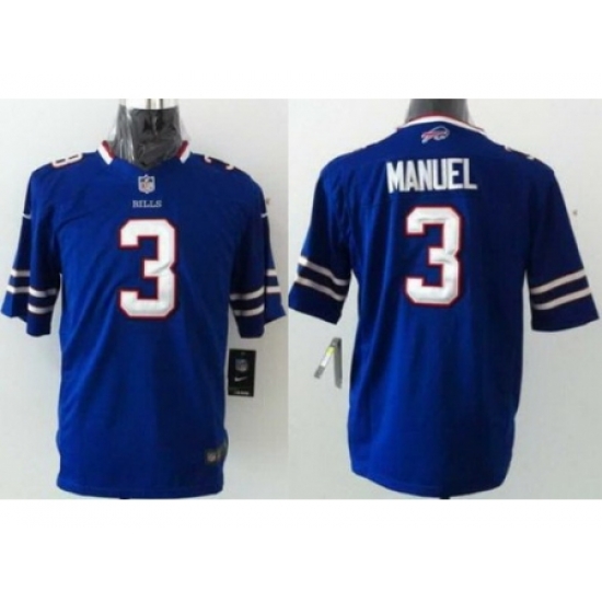 Youth Nike Buffalo Bills 3 EJ Manuel Blue NFL Jerseys Youth Nike Buffalo Bills 3 EJ Manuel Blue NFL Jerseys