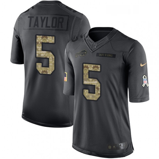 Youth Nike Buffalo Bills 5 Tyrod Taylor Limited Black 2016 Salute to Service NFL Jersey Youth Nike Buffalo Bills 5 Tyrod Taylor Limited Black 2016 Salute to Service NFL Jersey