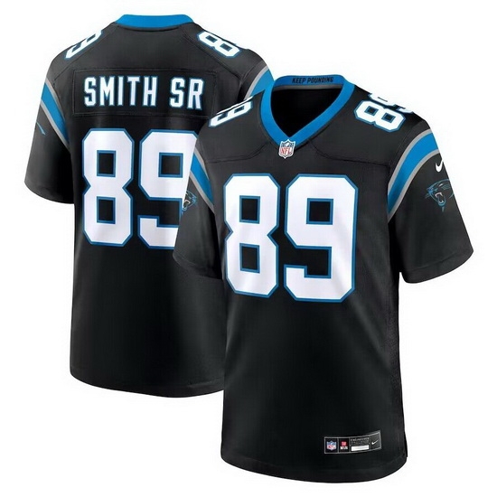 Men Carolina Panthers 89 Smith SR Black Stitched Jersey Men Carolina Panthers 89 Smith SR Black Stitched Jersey