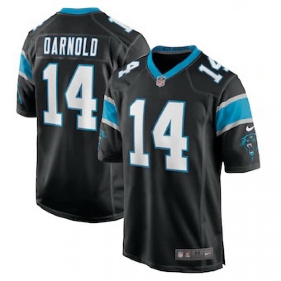 Men Nike Carolina Panthers 14 Sam Darnold Black Vapor Limited Jersey Men Nike Carolina Panthers 14 Sam Darnold Black Vapor Limited Jersey