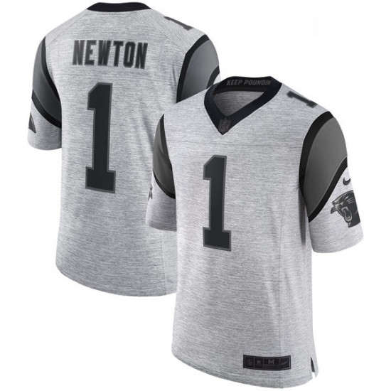 Mens Nike Carolina Panthers 1 Cam Newton Limited Gray Gridiron II NFL Jersey Mens Nike Carolina Panthers 1 Cam Newton Limited Gray Gridiron II NFL Jersey