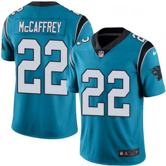 Mens Nike Carolina Panthers 22 Christian McCaffrey Blue Alternate Vapor Untouchable Limited Player NFL Jersey Mens Nike Carolina Panthers 22 Christian McCaffrey Blue Alternate Vapor Untouchable Limited Player NFL Jersey
